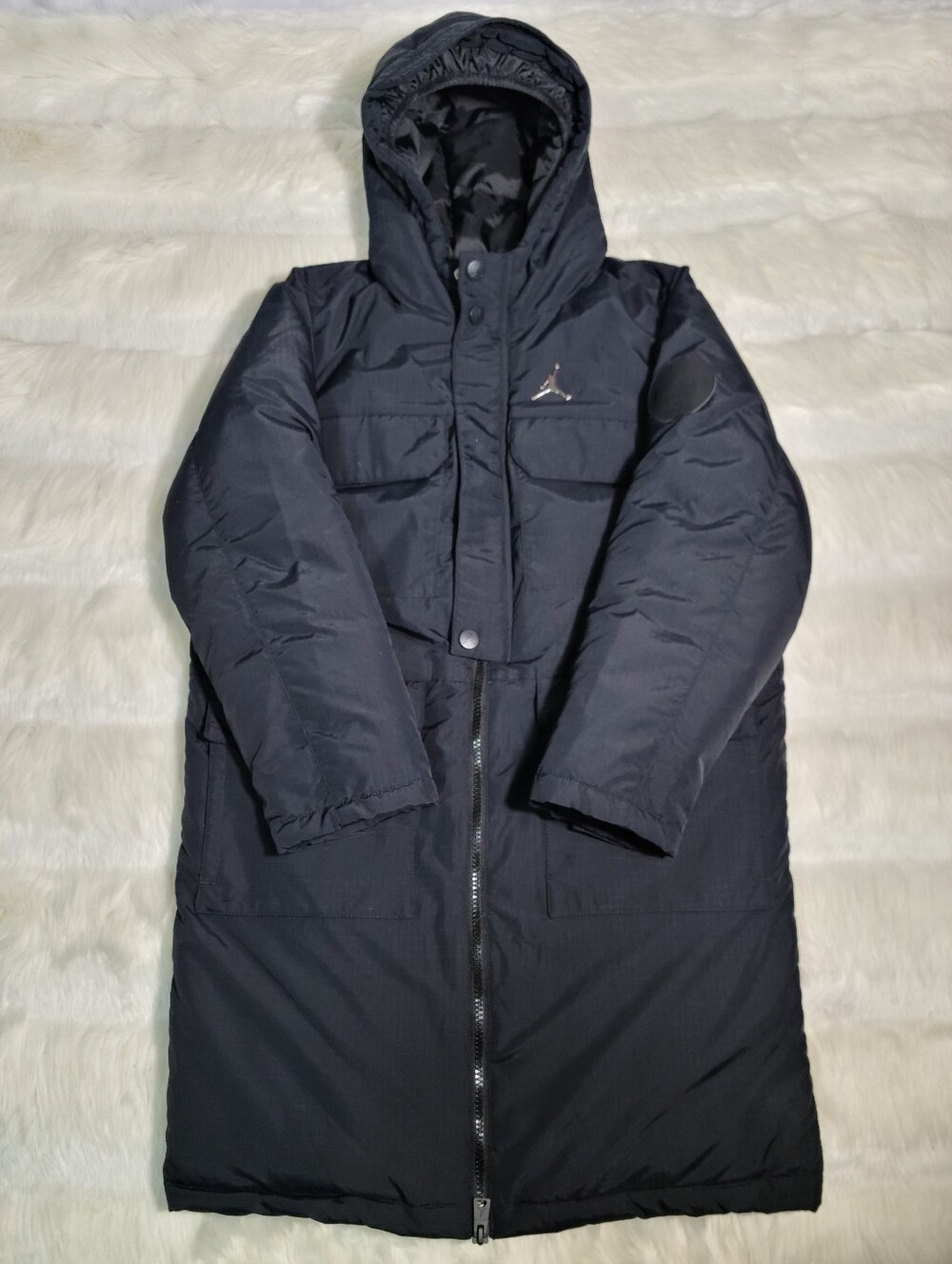 Nike Jordan Air Junction Down Coat Jacket Black Size Youth Medium NEW